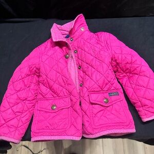 Kids Pink Quilted Jacket Ralph Lauren polo si3 3/3T-#487